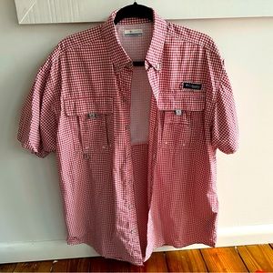 COLUMBIA MEN’S SHORT SLEEVE BUTTON DOWN SHIRT